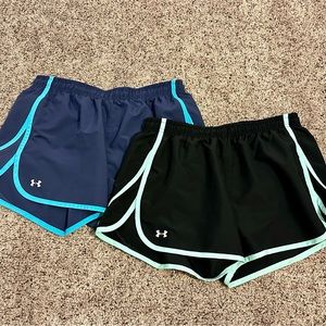 2 PAIRS Under Armour HeatGear Escape 3" Running Shorts Lined Size Small